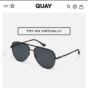 Quay High Key Mini Aviator Sunglasses